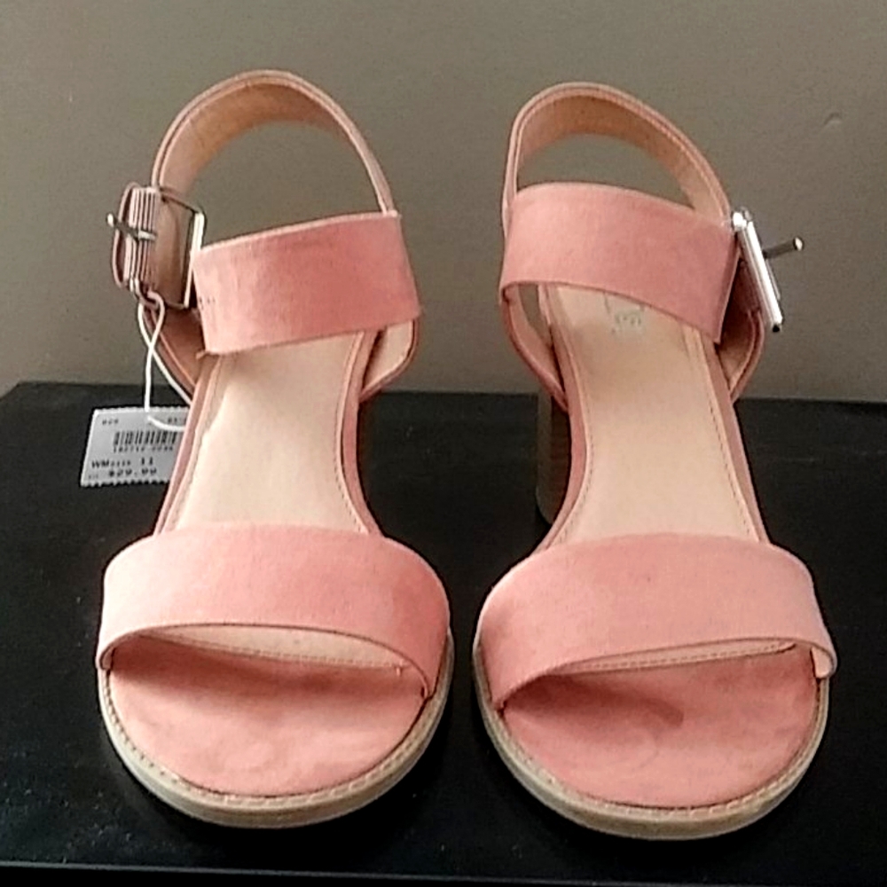 Suede Tan sandal heels